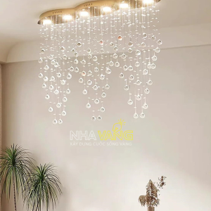 ĐÈN ỐP TRẦN PHA LÊ THẢ RƠI GIỌT NƯỚC M-9171