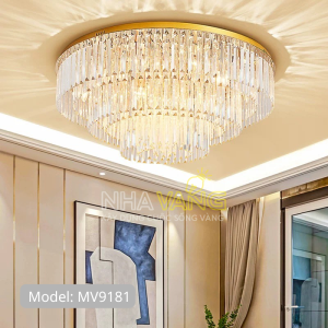 ĐÈN MÂM TRÒN ỐP TRẦN PHA LÊ MV-9181