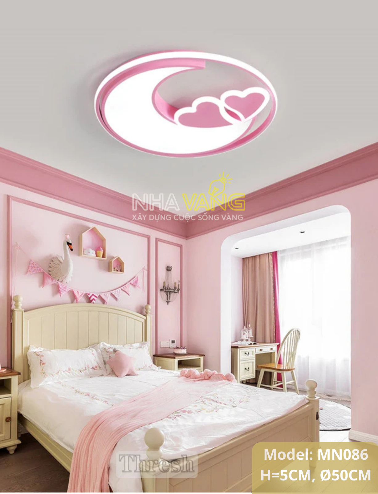 ĐÈN LED MICA ỐP TRẦN TẠO HÌNH DÀNH CHO BÉ GÁI MN-086