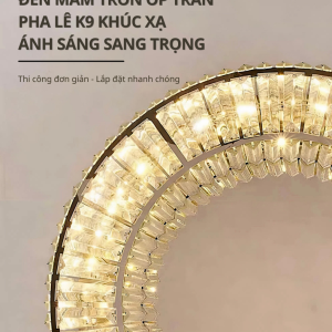 ĐÈN MÂM TRÒN ỐP TRẦN VÒNG PHA LÊ MV-9179