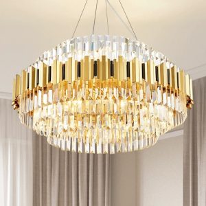 ĐÈN CHÙM PHA LÊ TRANG TRÍ ÁNH VÀNG GOLD L-1908-T